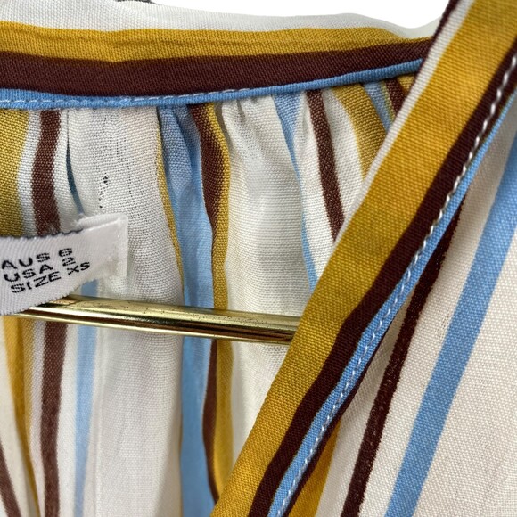 Faithful The Brand Women’s Aira Knot Shirt Retro Western Stripe‎ Coastal Cowgirl - Picture 11 of 14